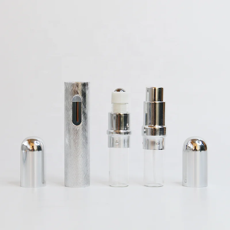 Travel usage refillable perfume small bottle empty perfume spray bottle 10ml glass bottle for oil with roller ball