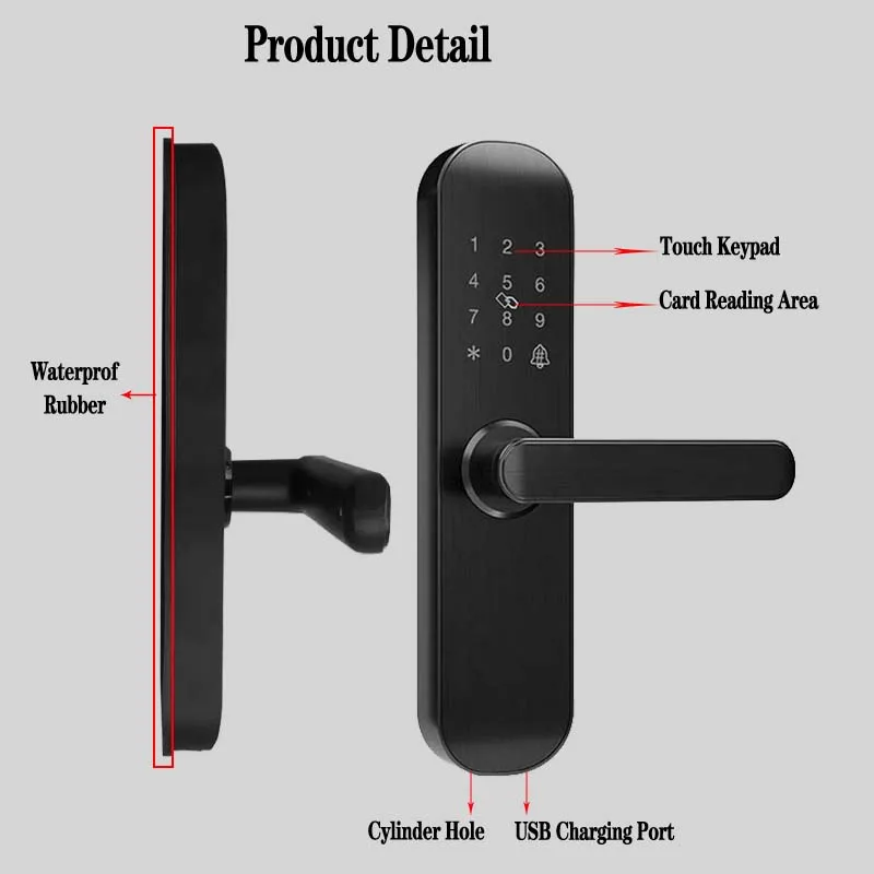 TTLOCK APP Smart Door Lock Wholesale Price Security Rfid Digital Tuya BLE/WIFI Remote Control Fingerprint Smart Lock