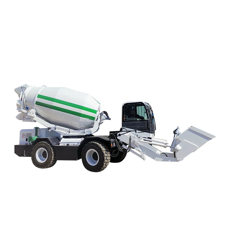 Self Loading Concrete Mixer 4m3 with Cab Rotating 180-270d and Air Conditioning (Electronic Sensors, Automatic weighing scale)