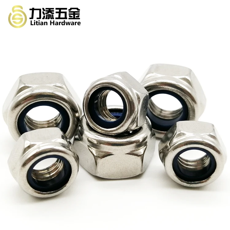 Hex nut manufacturer non-standard safety fastener mixed nylon nut weld stainless steel nylock insert nuts