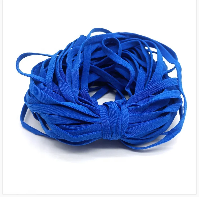 Best sales adjustable elastic band 6mm Flat elastic rubber bands colorful elastic earloop N95,KN95,face mask