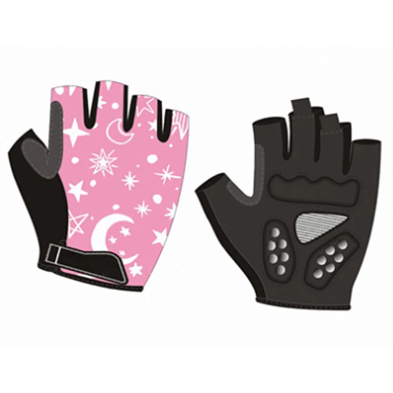 
Manufacturer customized 2020 fashion children half finger cycling gloves comfort abrasion resistance bicycle sports gloves 