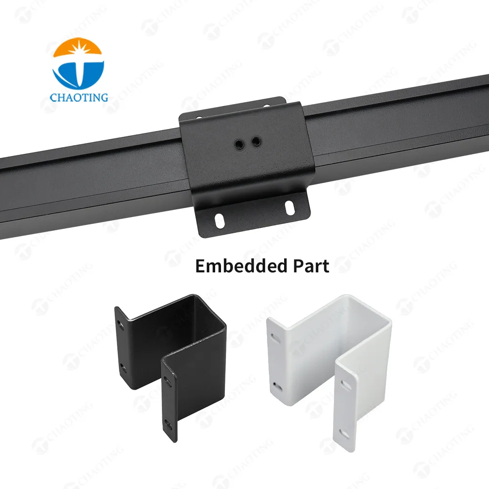 Track Rail Accessories Surface Changes Into Recessed Attachment Magnetic Track Bar Configurable Embedded Part For Magnet Tracks