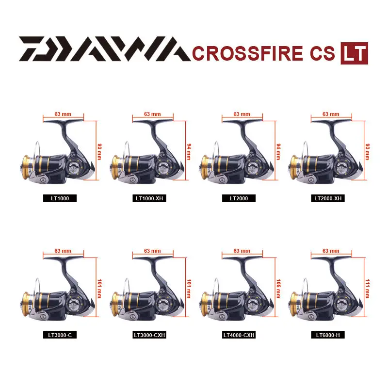 2023 новые рыболовные катушки DAIWA CROSSFIRE CS LT 1000-6000 3 + 1BB Gear Ratio5.2/5 3/5 7/6 2 металлическая катушка Daiwa рыболовное колесо