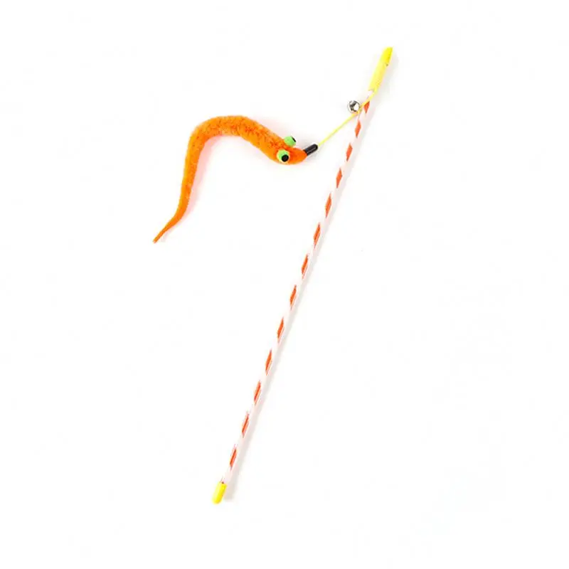 Factory direct new funny cat stick replacement head caterpillar funny cat stick pet toy