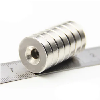 Fokison capacitor radial magnets plated zinc 70mm ring shape neodymium magnet