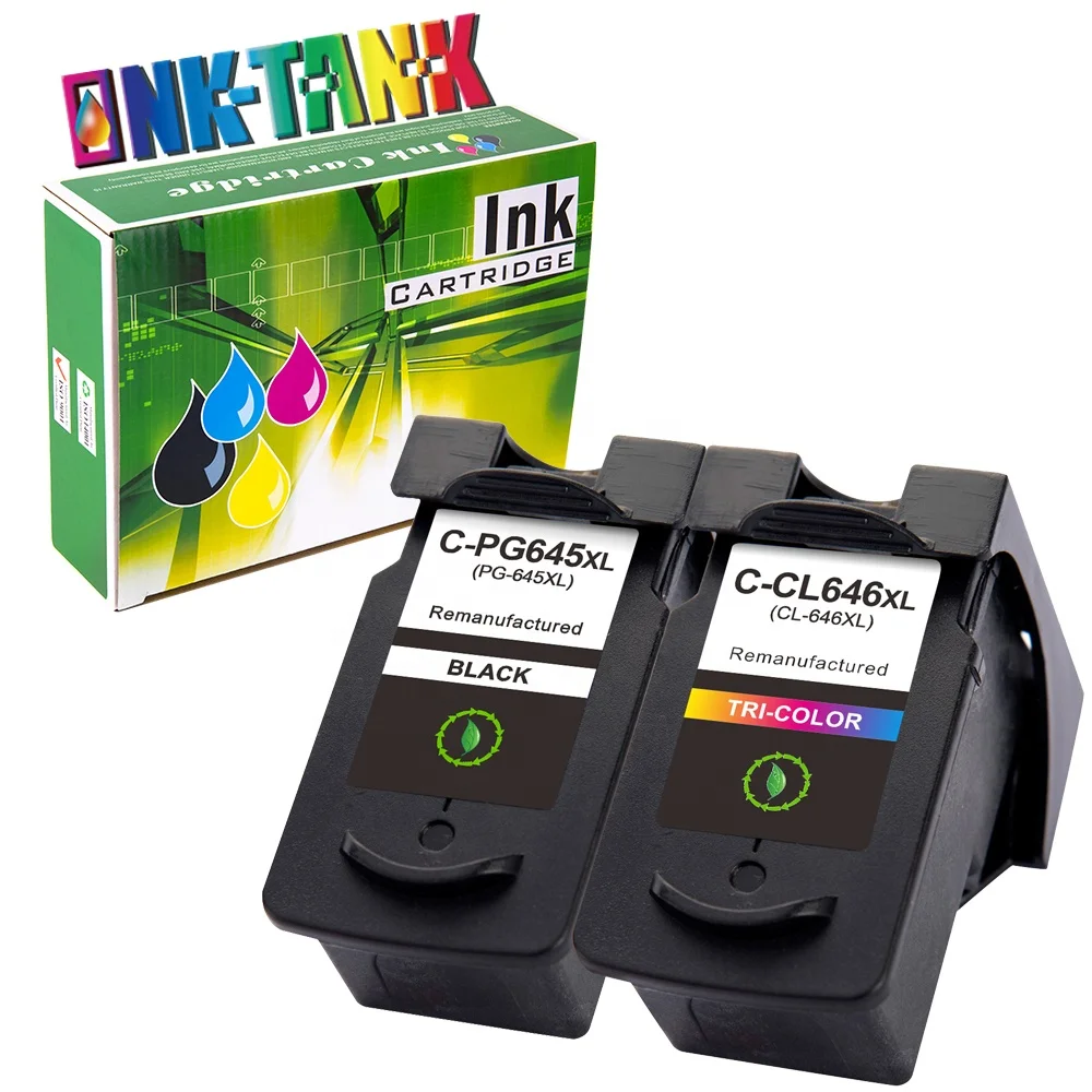 INK-TANK PG 645XL 645 PG645XL PG645 CL 646 CL646 Remanufactured Color Inkjet Ink Cartridge for Canon Pixma MG2460 MG2560 Printer