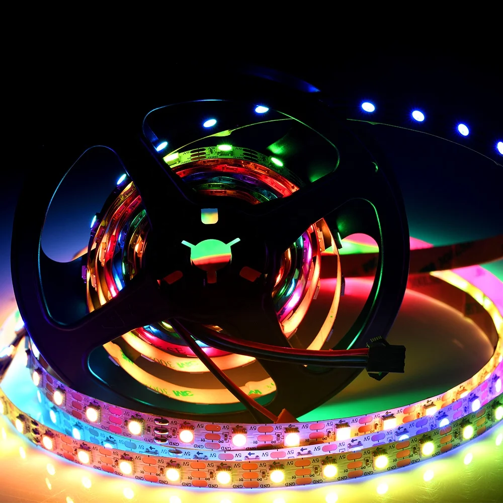 3 Years Warranty Addressable DC5V  Rgb Pixel ws2812b Digital Full Color IP20 60 Leds Flexible Smart LED Strip