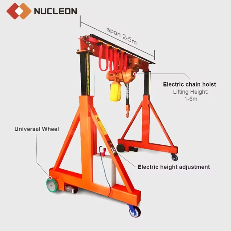 remote control small single girder mini portable 1ton 2ton 3ton 4ton 5ton gantry crane China