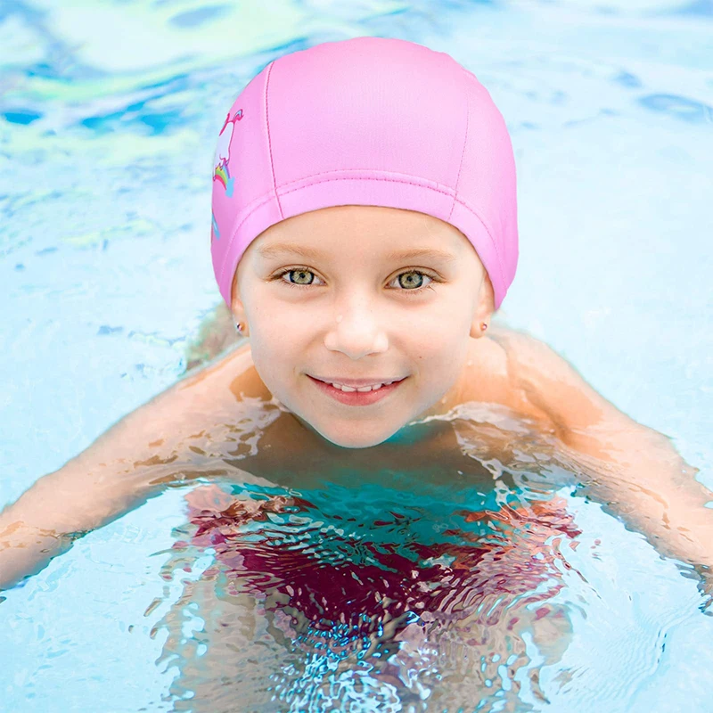 OEM ODM wholesale multi colour swimming cap for boys and girls children elastic soft kids swim caps