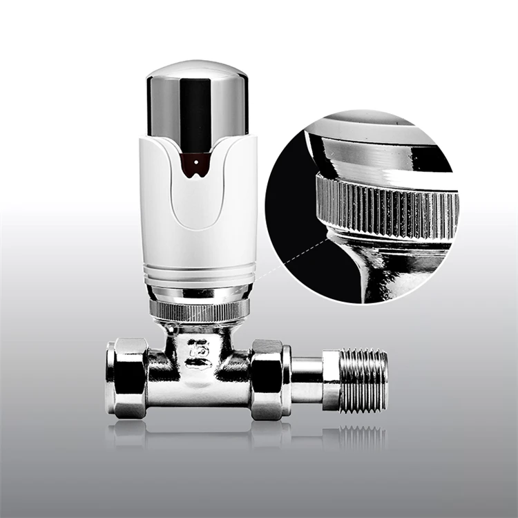 HVAC Systems Backwater Valve Straight Thermostatic Radiator Valve TRV With EN215