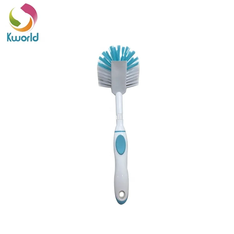Kworld Multifunctional Plastic Cleaner Brush Highly Efficient Long Handle Scrub Home Kitchen Cleans Pot Pan Dish Bristle TPR