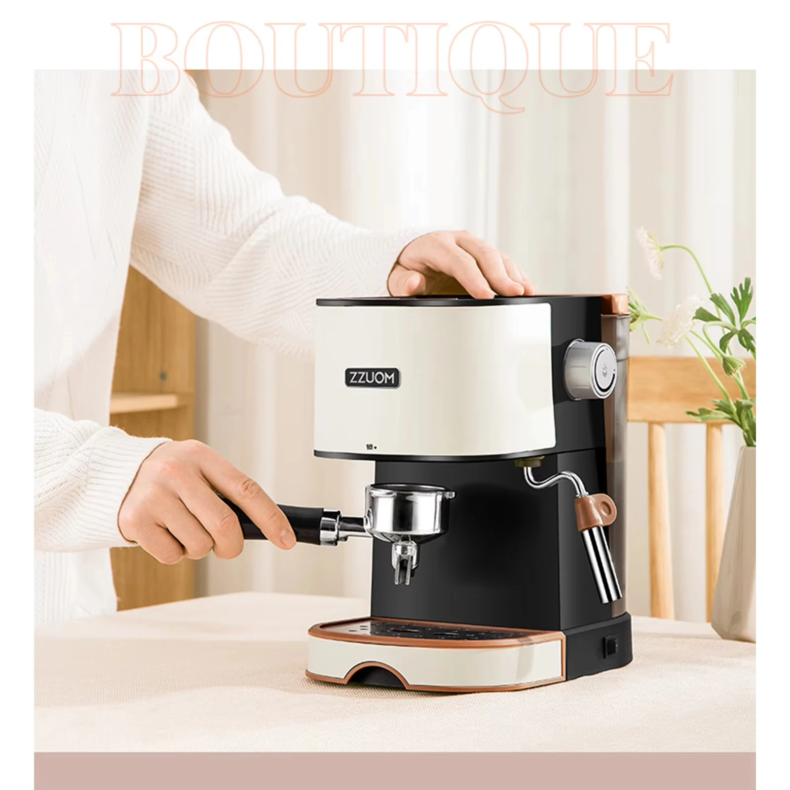Bar Espresso Coffee Machines Latte & Cappuccino Maker Home Stainless Steel Coffee Maker Machine