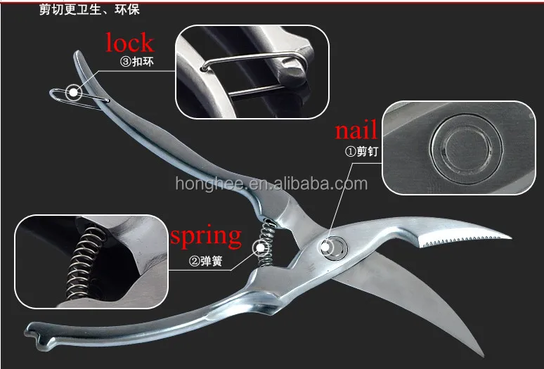 
Full Steel 10 Inch Poultry Scissors for Kitchen 