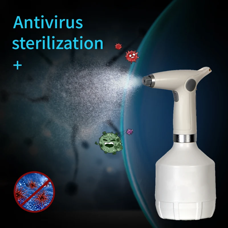 
wireless sanitizing spray bottle fogger machine, 1L BATTERY SPRAYER disinfection, automatic alcohol mist sprayer 