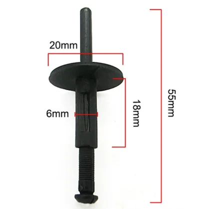 High Quality 25pcs 6mm Hole Black Nylon Rivets Car Trunk Fastener Retainer Clips for X5