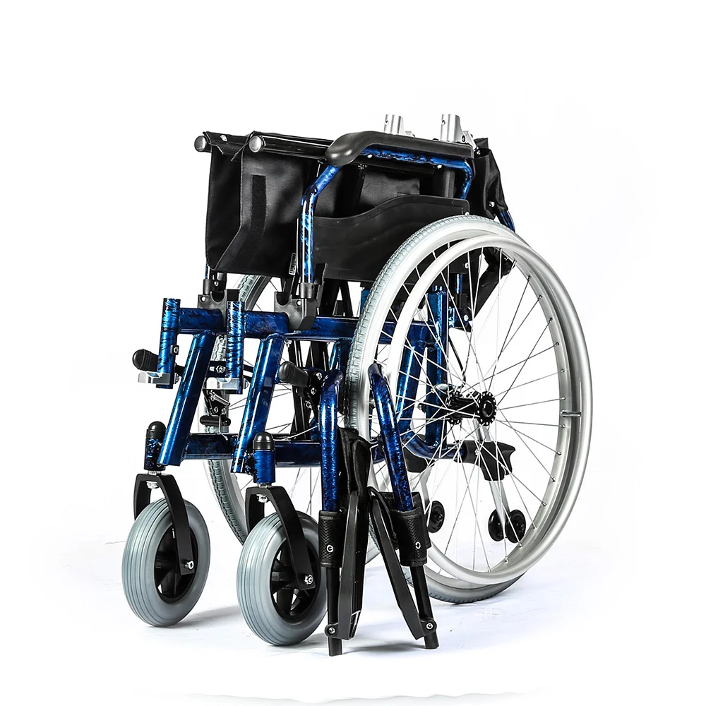 Premium Connecting Drum Brake Paraplegic Manual Foldable Wheelchair For Disabled People
