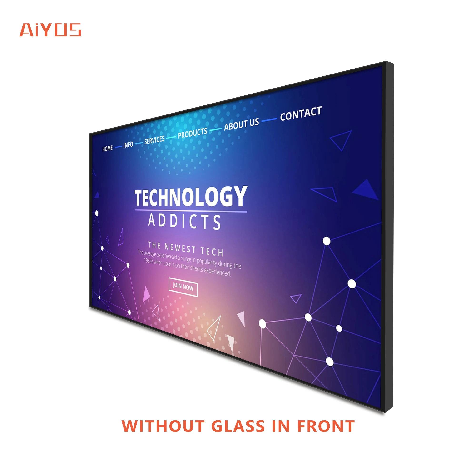 Brand New 43inch Advertising Display Screen Wall Mounted Super Energy Saving Electronic Signage Restaurant Digital Menu Board