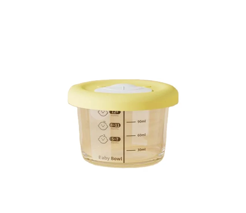 Glass food box for children Food Grade Baby Fresh Food Storage Container glass Lunch Box With Lid