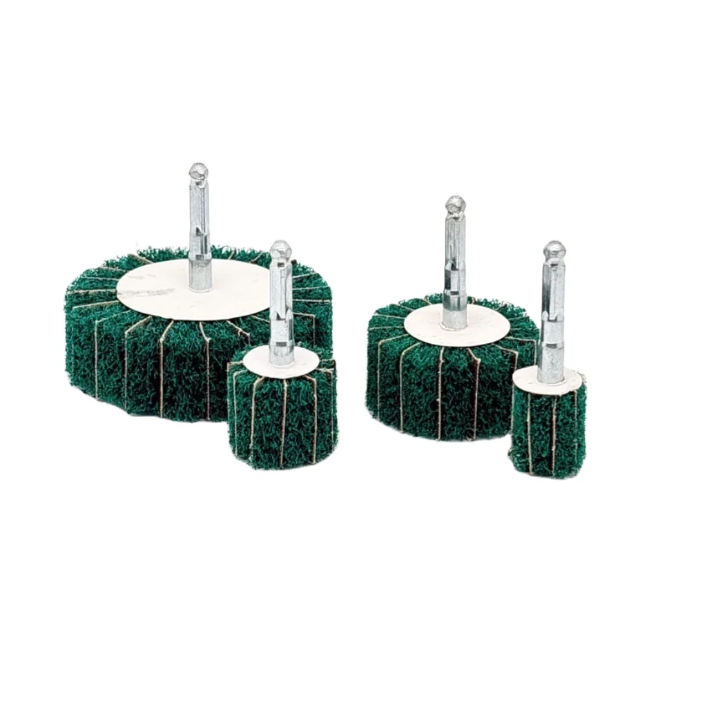 Metal Rust Removal Oxide Layer Removal Wood Surface Polishing Scouring Tools Scouring Pad Flap Wheel With Shank