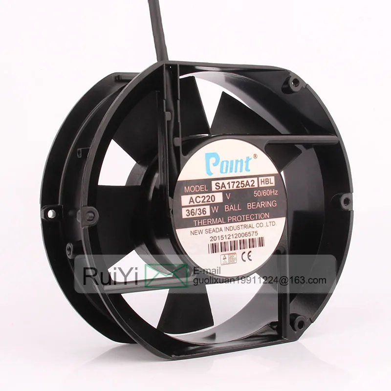 Точка AC220V EC DC 36 Вт 172X150X51MM 17251 17 см с пятью лезвиями металлический вытяжной центробежный промышленный вал SA1725A2 HBL Вентилятор охлаждения