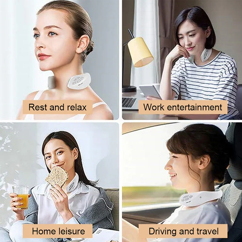 Portable 4 modes Mini Cervical Intelligent Shiatsu Massage Neck Massager Wireless Remote Control Smart Electric Neck Massager