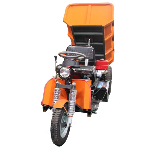 HuanSheng New Type 1 Ton 2 Ton 3 Ton Electric Start Diesel Truck Heavy Loading Tricycle Motorcycle Diesel Mini Dumper