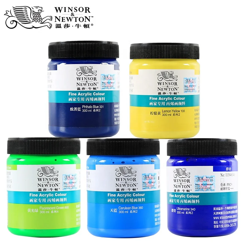 Winsor and Newton уровень S3 золотой и серебряный цвета из 60 цветов 300 мл художественные акриловые жидкие краски