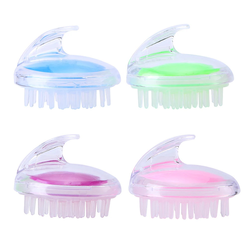 Factory direct sale Transparent shampoo brush Silica gel massage brush hair scalp massage shampoo brush Hot sale pro