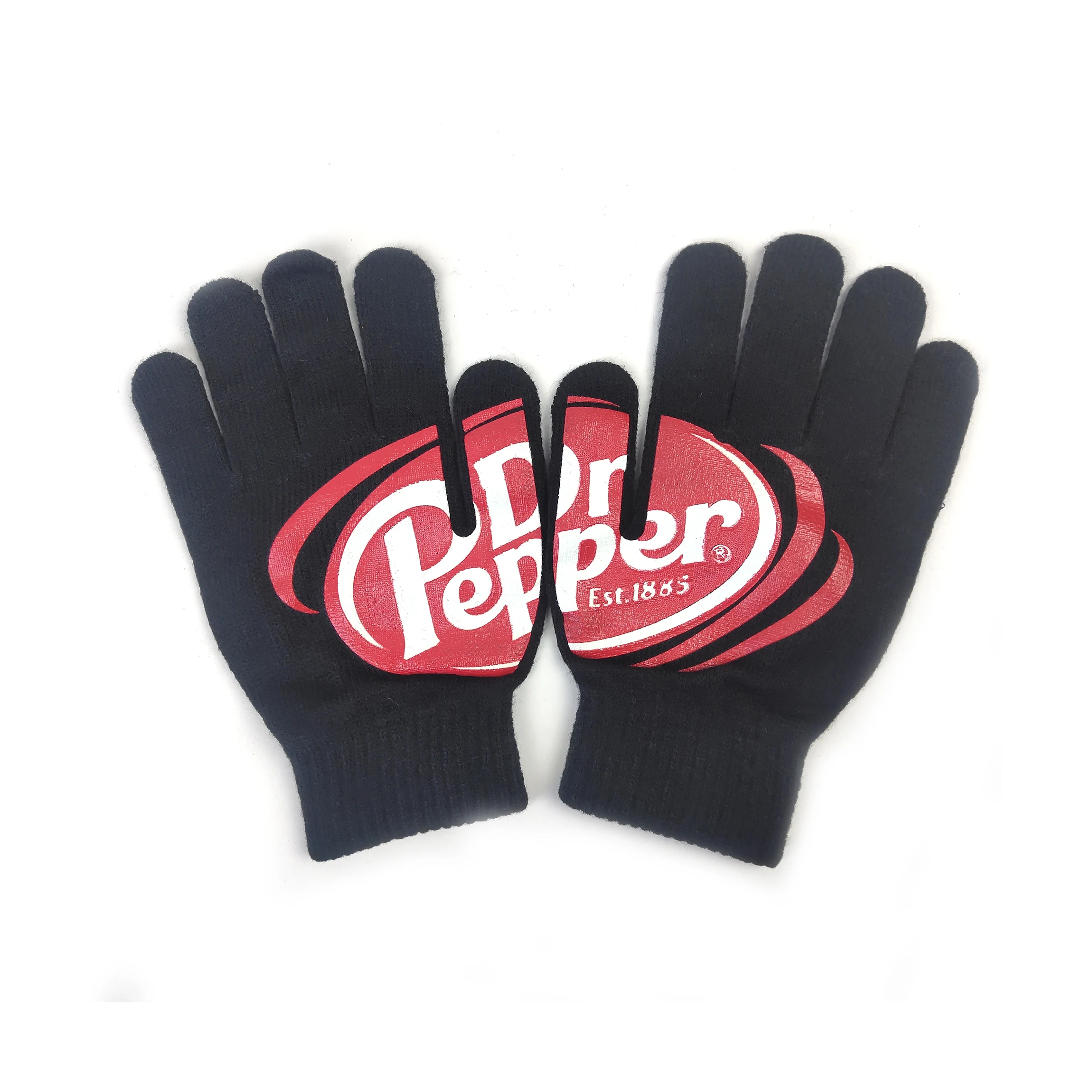 Рекламные пользовательские зимние акриловые перчатки с принтом логотипа для взрослых