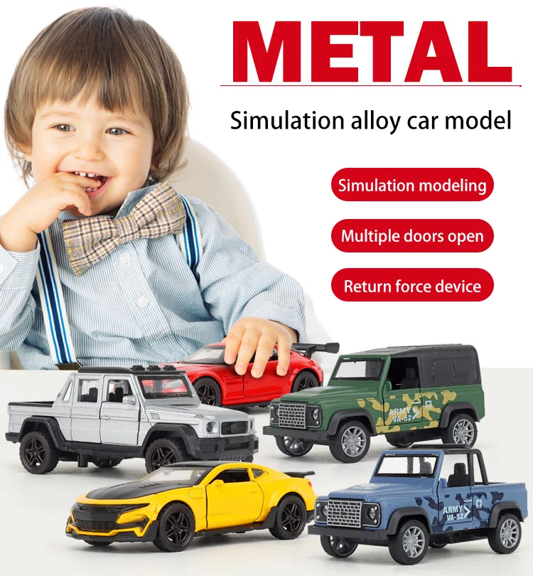 1: 36 return force three door alloy simulation sports car off road vehicle model baking cake jewelry