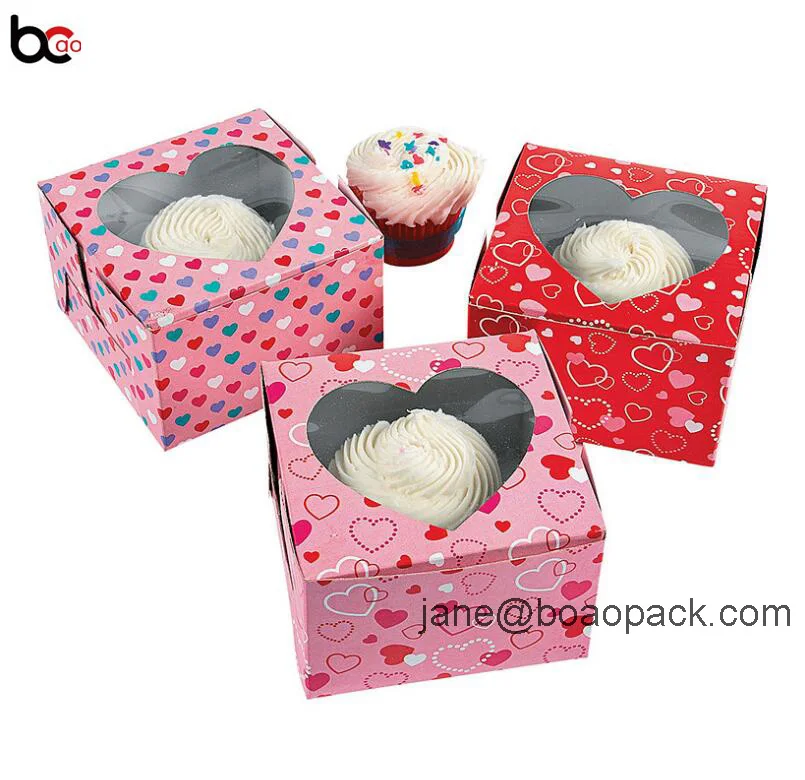 Kraft Cake Boxes with Window Gift Packing Bakery Boxes Dessert Pastry Cupcake Pie Cookies cake packaging box