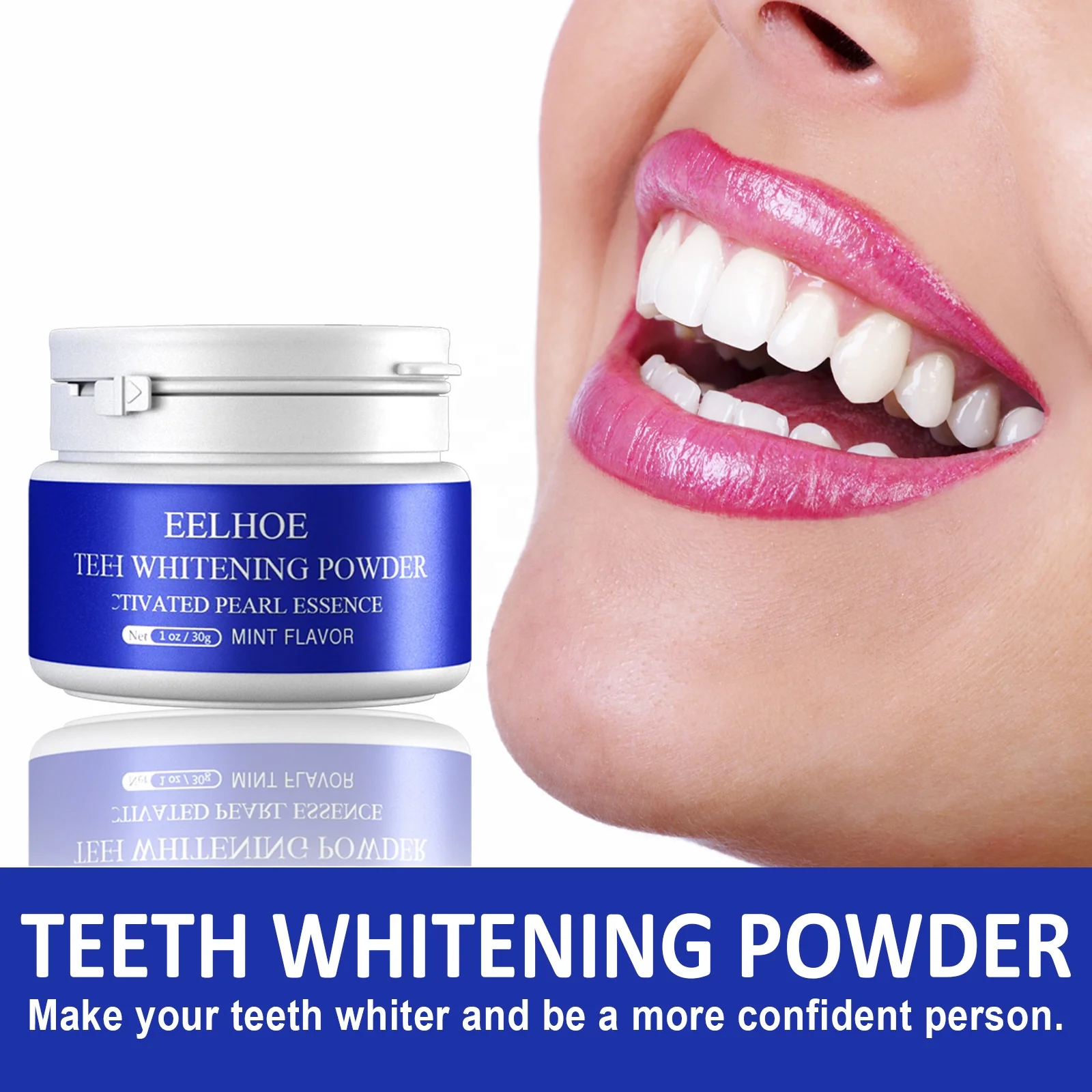 100% Natural Tooth Powder Activated Pearl Essence Mint Flavor Teeth Whitening Powder Toothpaste Power