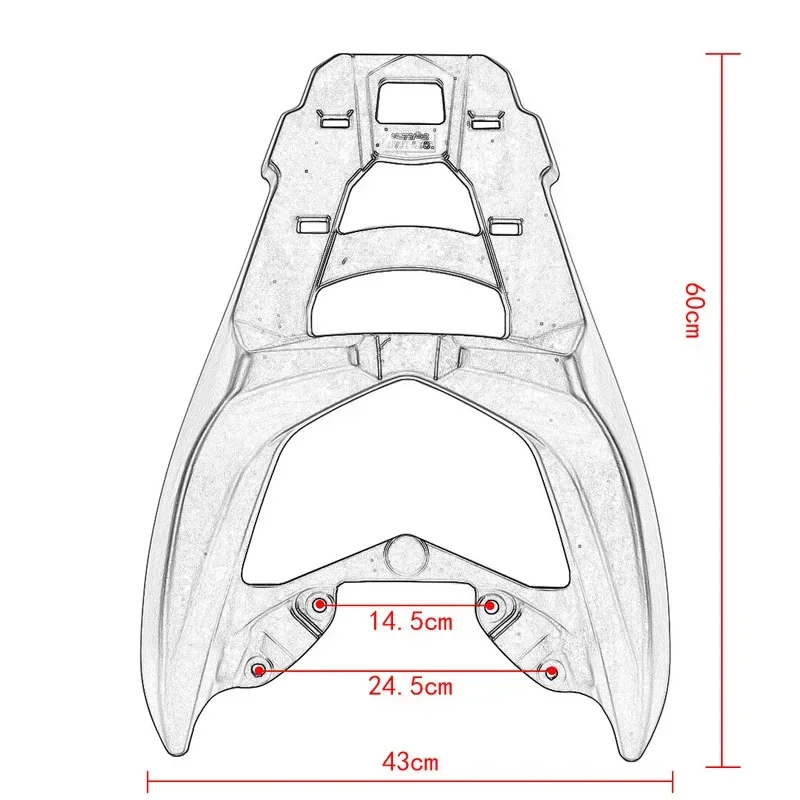 Задняя багажная полка для Yamaha NMAX155 Nmax 155 2020 2021 2022 багажник верхний корпус держатель аксессуары