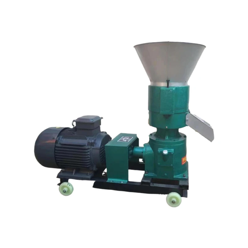 factory flat die pig feed pellet making and sawdust dual usage pelet machine pelet with diesel engine and electric motor