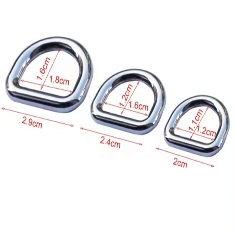 Custom color d ring buckle making belt ring metal strap D ring for bag accessory