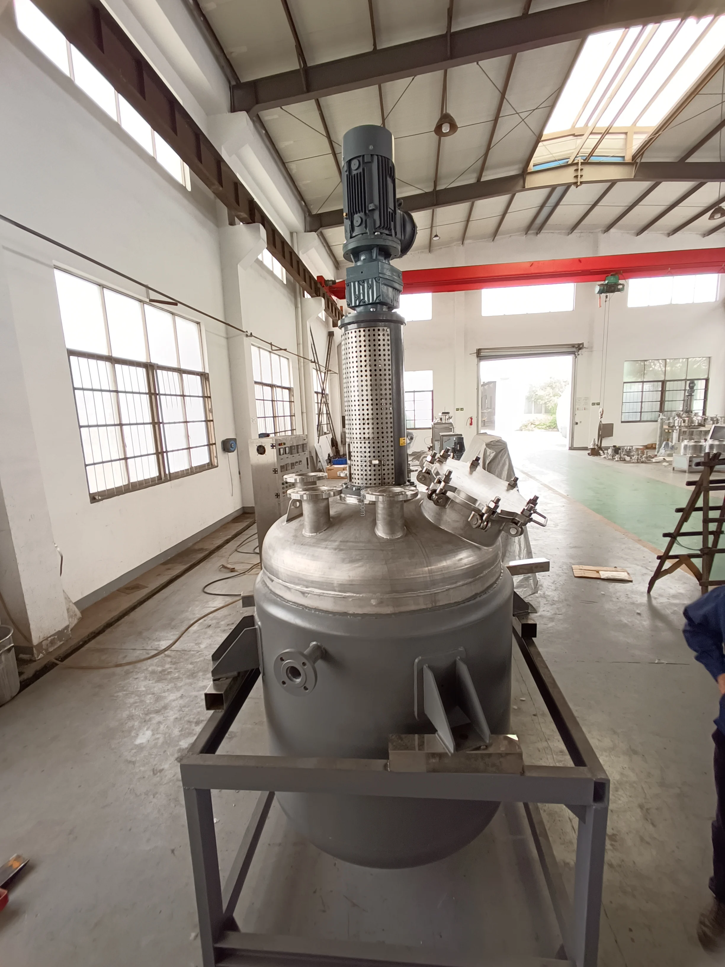 High pressure high temperature double jacketed stainless steel lab polymerization chemical reactor
