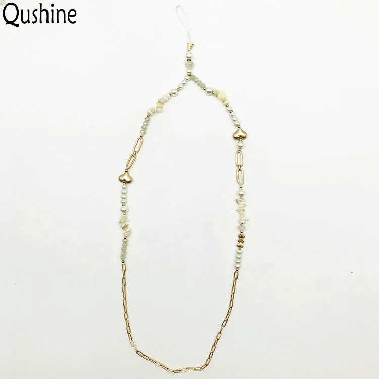 Qushine оптовая продажа Аксессуары для мобильных телефонов богемный Летний Пляжный жемчужный ремешок сотового