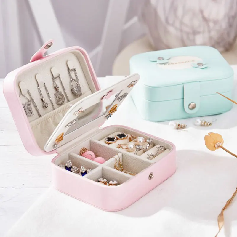 Jewelry Box Organizer Display Storage Case Gift Jewelry Box Travel Portable Storage Case for Earring Necklace Bracelet Ring Gift
