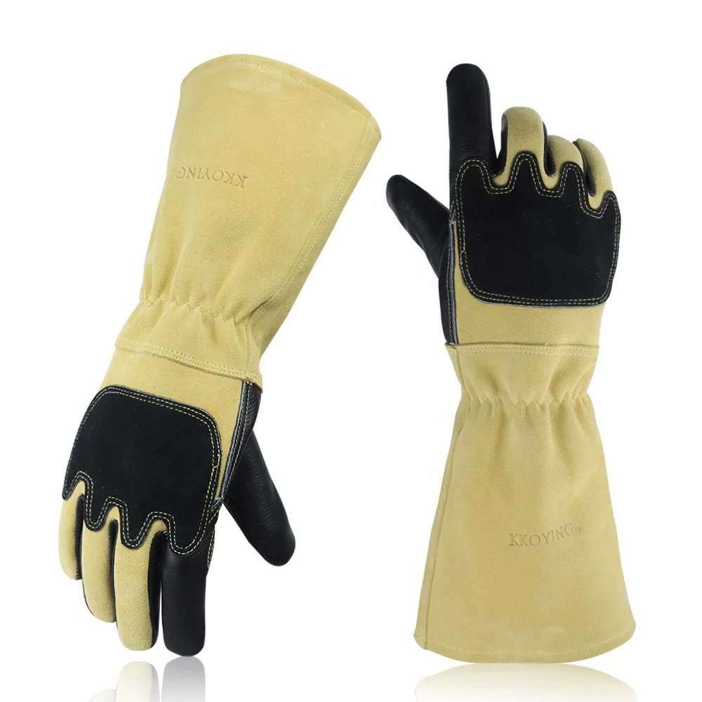 Manufacturer high quality sheepskin leather welding gloves Extreme Cut   Heat Resistant