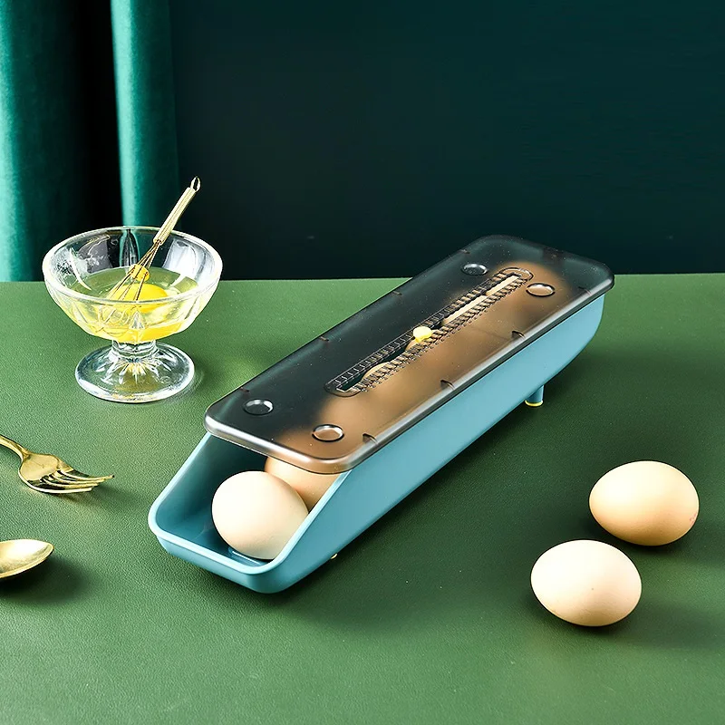 Egg preservation holder anti falling  household eggs magic slide design refrigerator storage box
