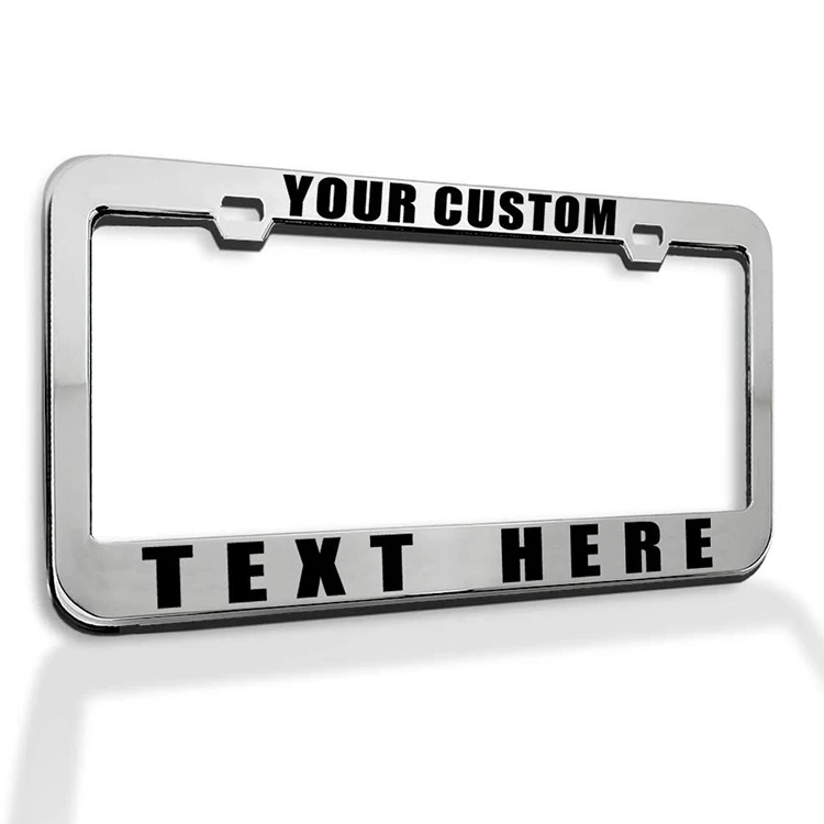 Персонализированные пользовательские автомобильные аксессуары металлическая нержавеющая сталь номерная пластина рамка