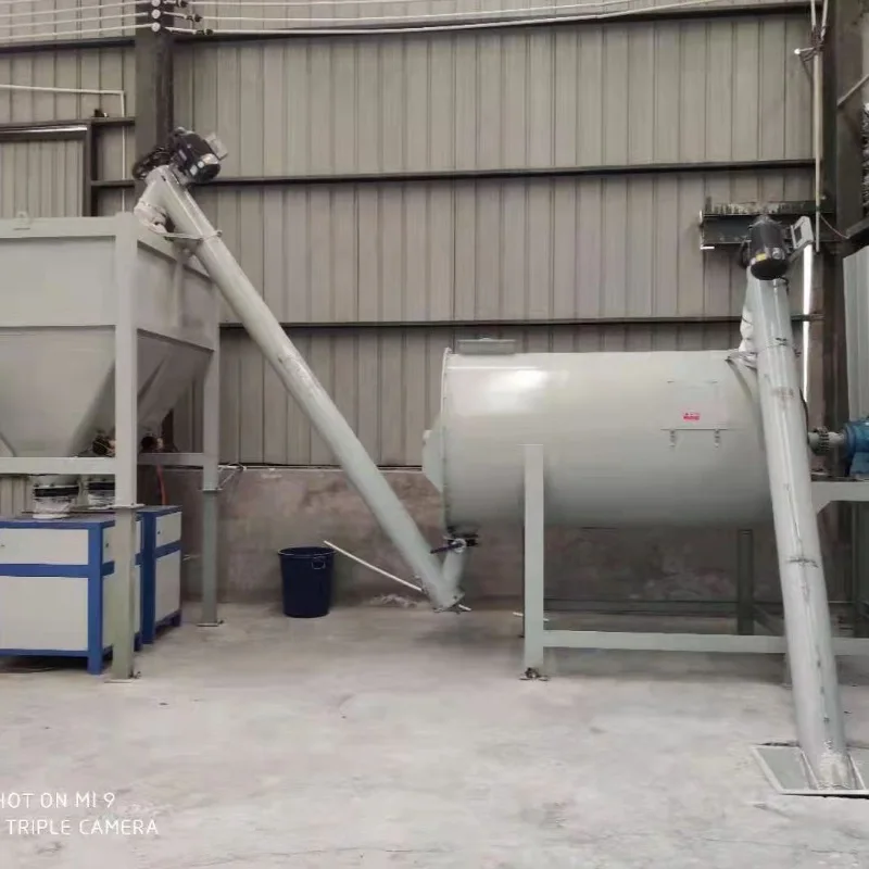 Semi-automatic easy operation Dry Mortar Mixing Machine With Packing Machine simple dry mortar mixing line adhesive mixer mortar