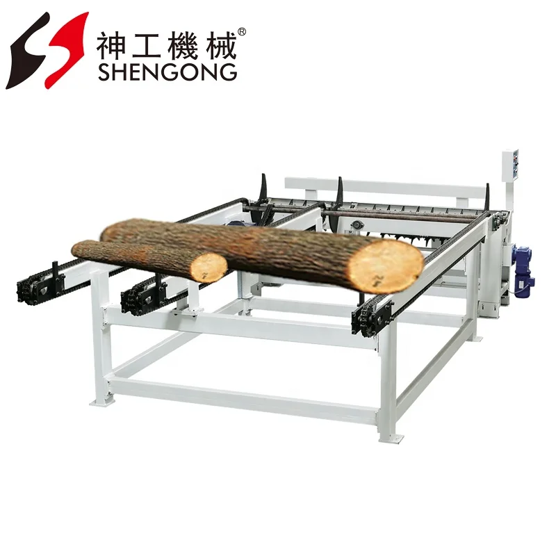 Shengong completa linea de aserradero fully automated saw timber lumber sawmill production line saw machine