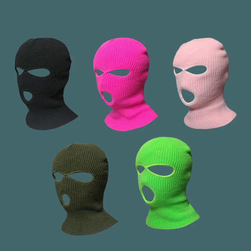 Personalized women man outdoor CS head caps 3 hole skimask full face beanie hat ski mask balaclava