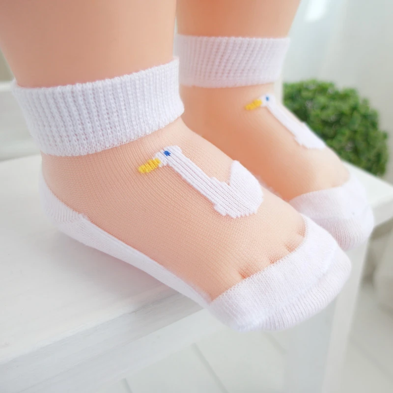 
Summer Korean White Goose Pattern New Born Infant Lace Socks For Babies 