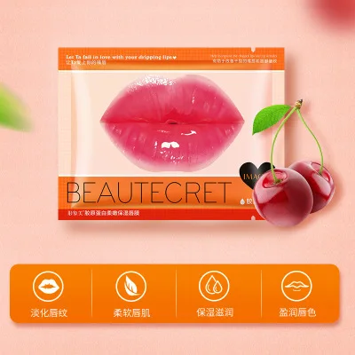 BIOAQUA Collagen Nourishing Lip Mask Fades Lip Wrinkles  Color Exfoliating and Moisturizing Fruit Lip Mask