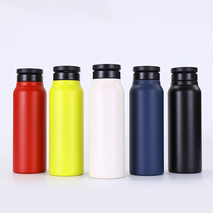 Cheap double wall flask with magnetic iPhone holder water bottle lid insulated customized water bottle