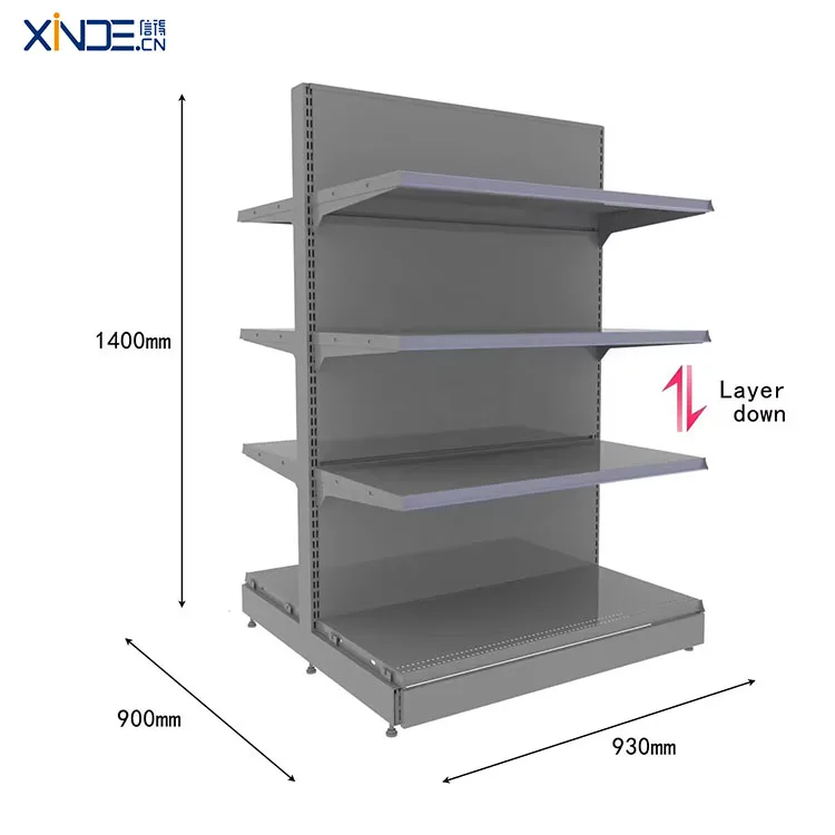 XINDE Supermarket Equipment Rack Shelving Gondola Metal Display Grocery Store Used Shopping Supermarket Shelves