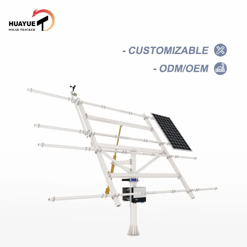 Huayue solar tracker-  3kw HYS-8PV-66-LSD Well made dual axis solar tracking Automatic Solar Sun Tracker dual axis